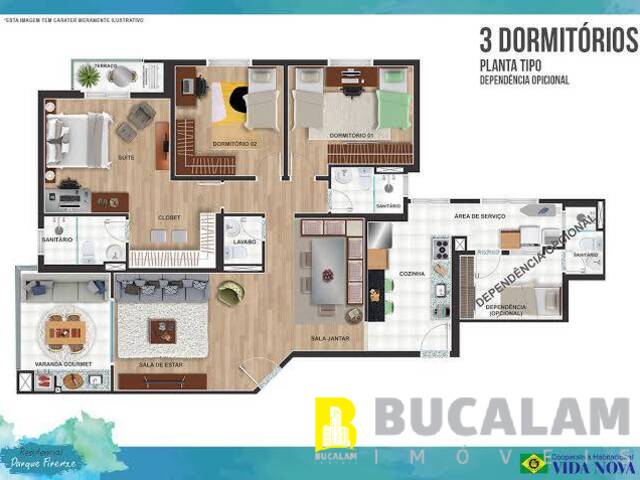 #6203-RM - Apartamento para Venda em Embu das Artes - SP - 3