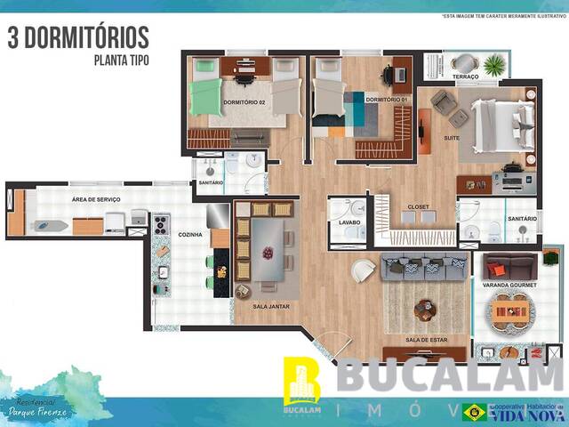 #6275-RM - Apartamento para Venda em Embu das Artes - SP - 1