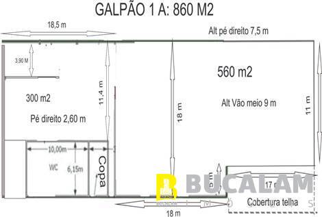 GALPÃO PARA VENDA EM CONDOMÍNIO INDUSTRIAL CONDOVILLE-ALUMÍNIO/SP