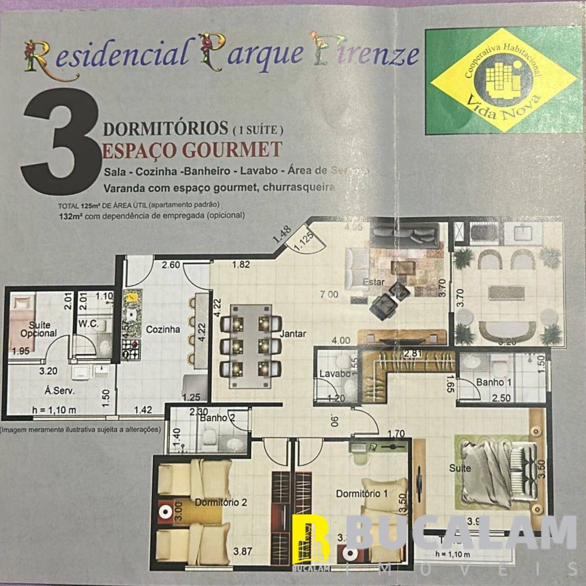 Apartamento à venda com 3 quartos, 125m² - Foto 2