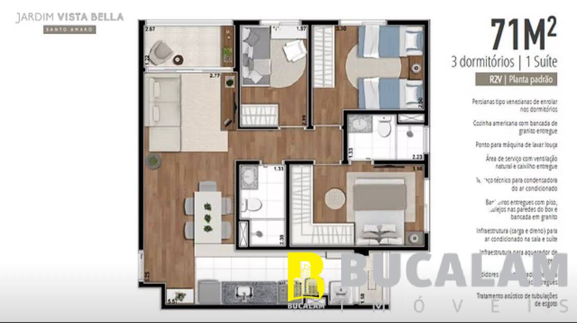 Apartamento, 3 quartos, 71 m² - Foto 29
